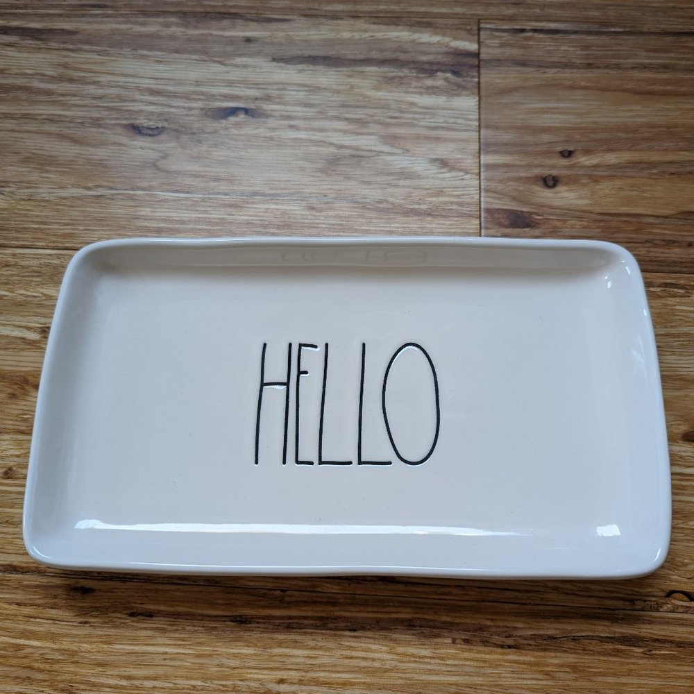 Rae Dunn "Hello" tray platter plate